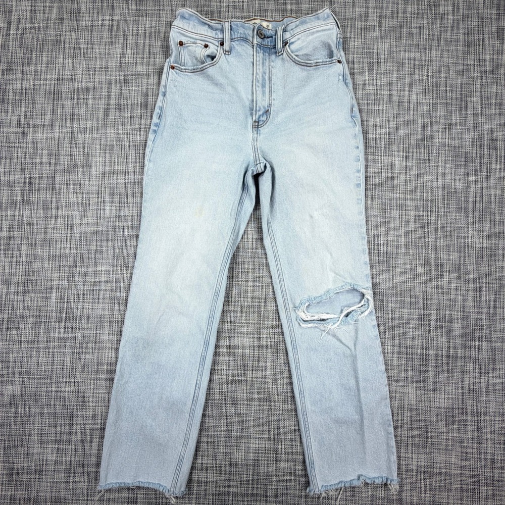 Abercrombie & Fitch Womens Jeans 26/2 Ankle Straight Ultra High Rise Distressed